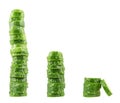 Stack of sliced fresh cucumber pieces Royalty Free Stock Photo