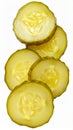Stack of Sliced Pickles Isolated on White Background for Culinary and Food Concepts Royalty Free Stock Photo