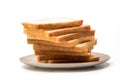 Stack of slices of toast bread Royalty Free Stock Photo