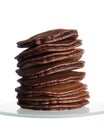 Stack of Small Chocolate Pancakes Royalty Free Stock Photo