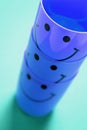 Stack of Smiley Cups Royalty Free Stock Photo