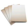 Stack of smooth beige paper sheets neatly arranged for printing or crafting projects Royalty Free Stock Photo