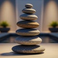 A stack of smooth, round stones Royalty Free Stock Photo