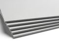 Stack of smooth, uniform gray panels Royalty Free Stock Photo