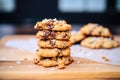 stack of smore flavored cookies