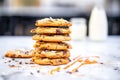 stack of smore flavored cookies