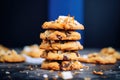 stack of smore flavored cookies