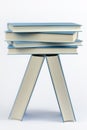 A stack of some closed blue books Royalty Free Stock Photo