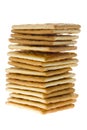 Stack of square crackers Royalty Free Stock Photo