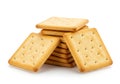 stack of square crackers isolated on a transparent background. Royalty Free Stock Photo