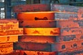 Stack of steel plate Royalty Free Stock Photo