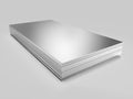 Stack of steel profile sheets. 3D Illustration