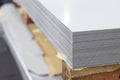 Stack of steel sheets ; ready to use Royalty Free Stock Photo