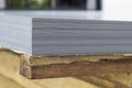 Stack of steel sheets ; ready to use Royalty Free Stock Photo