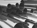 Stack of steel tubing 3d Royalty Free Stock Photo