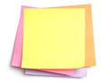 Stack of sticky notes on white Royalty Free Stock Photo