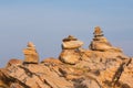 Stack stone with clear blue sky background Royalty Free Stock Photo