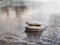 Stack Stone Zen Balance on Water Spa, Relax Massage Garden Harmony