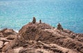 Stack of stones on the beach, Khao Lak, Thailand Royalty Free Stock Photo