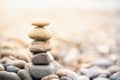 Stack of stones for harmony and peace concept Royalty Free Stock Photo