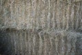 Stack of straw texture. Stack of hay dry grass. Stocks of feed for livestock Royalty Free Stock Photo
