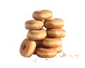 Stack of Sugar-Coated Ring Doughnuts Royalty Free Stock Photo