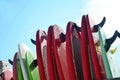 Stack of surfboards