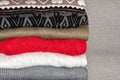 A stack of sweaters, jumpers. Royalty Free Stock Photo