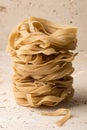 Stack of Tagliatelle Pasta Royalty Free Stock Photo