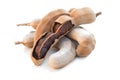 stack tamarind sweet isolate on white Royalty Free Stock Photo