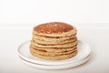 Stack of tasty homemade gluten free pancakes for breakfast. Royalty Free Stock Photo