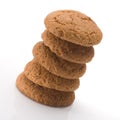 Stack of tasty oatmeal cookies Royalty Free Stock Photo