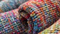 Stack of Textured Boucle Fabric Close-up