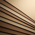 A stack of textured brown and beige paper sheets, arranged in a fanned manner. The Royalty Free Stock Photo