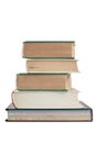 A stack of thick hardcover books, isolate on a white background Royalty Free Stock Photo