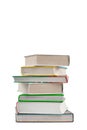 A stack of thick hardcover books, isolate on a white background Royalty Free Stock Photo