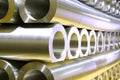 Stack of thik pipes abstract Royalty Free Stock Photo