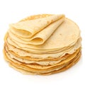 Crepes Stack Isolated on White Background Royalty Free Stock Photo