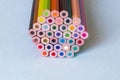 Stack of Thirty-six Colours Hexagonal Shape Colouring Pencils with Paper Texture