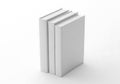 Stack of three blank books isolated on white background Royalty Free Stock Photo