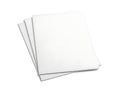 Stack of three blank white paper sheets Royalty Free Stock Photo
