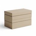 Stack of three brown cardboard boxes Royalty Free Stock Photo