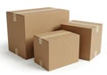 Stack of three cardboard boxes Royalty Free Stock Photo