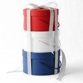 Stack of Three Colorful Gift Boxes with Ribbons for Celebration Royalty Free Stock Photo