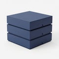 Stack of three dark blue cubes Royalty Free Stock Photo