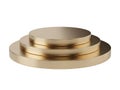 Stack of three golden circular objects Royalty Free Stock Photo