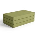 Stack of three green cardboard boxes Royalty Free Stock Photo
