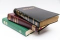 Stack of three Holy Bibles Royalty Free Stock Photo