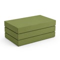 Stack of three olive green cardboard boxes Royalty Free Stock Photo