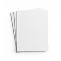 Stack of three plain white sheets of paper against a light background Royalty Free Stock Photo